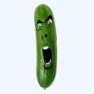 angry cucumber food glasses objectsoy open_mouth soyjak stubble variant:cobson vegetable // 610x610 // 118.6KB