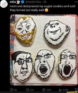 angry cookie coomer father glasses ifunny irl mother open_mouth soyjak stubble variant:chudjak variant:cobson variant:impish_soyak_ears variant:markiplier_soyjak // 920x1098 // 169.7KB