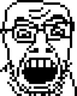 8bit angry animated blink closed_eyes closed_mouth glasses open_mouth pixel_art pixelated raised_eyebrow retro soyjak stubble variant:feraljak // 1024x1280 // 259.2KB