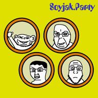 4soyjaks album_cover arm closed_mouth ear glasses hair hand music music_parody neutral open_mouth parody redraw smile song soyjak soyjak_party stubble submarine text the_beatles thumbs_up variant:chudjak variant:cobson variant:impish_soyak_ears variant:markiplier_soyjak video window yellow yellow_submarine // 1000x1000, 160.5s // 4.4MB