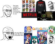 anime capeshit cartoon clothes concerned consoomer fallout fate_grand_order frown funko_pop glasses happy_merchant jew miku netflix open_mouth rick_and_morty soyjak stubble tv_(4chan) vidya // 1000x800 // 230.7KB