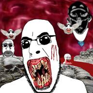 angry bad_teeth beard blood broken_teeth closed_mouth crying demon ear evil gem glasses gore hell lips multiple_soyjaks nightmare_fuel oh_my_god_she_is_so_attractive ominous open_mouth skull smile soyjak stubble tagme_character_nameme variant:cobson variant:israeli_soyjak variant:markiplier_soyjak variant:nojak variant:soyak wing you_were_one_i_ker // 1080x1080 // 3.3MB