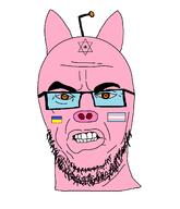 big_brain central_intelligence_agency glasses jewish_star judaism pig pink pink_skin reddit star_of_david the_good_doctor tranny trans trans_flag transgender_flag troon ukraine variant:unknown // 1404x1632 // 81.7KB