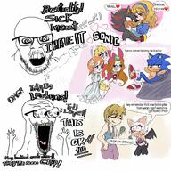 arm crazed eyes_popping gay glasses hand hands_up mustache open_mouth pointing sonic_the_hedgehog soyjak stubble text tongue variant:feraljak variant:waow video_game yellow_teeth // 1280x1280 // 300.1KB