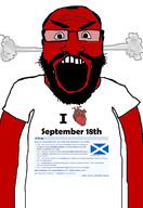 1048 1606 1907 1918 1948 1974 1998 2014 2022 angry arm auto_generated beard clothes country flag:scotland glasses open_mouth red september september_18 soyjak steam subvariant:science_lover text variant:markiplier_soyjak wikipedia // 1440x2096 // 588.3KB