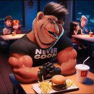 3d ai_but_not_completely_ai_doe ai_generated arm black_sclera buff clothes drink drinking_straw ear food fries glove gooner gooning hair hamburger mcdonalds muscles muscular_male never_goon open_mouth smile smirk soyjak stubble subvariant:impish_amerimutt teeth text tshirt variant:impish_soyak_ears // 640x639 // 50.8KB