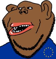amerimutt big_ears big_lips brown_skin european_union flag flag:european_union star_(symbol) stubble subvariant:impish_amerimutt variant:impish_soyak_ears // 598x628 // 21.4KB