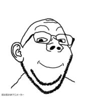 animated byonbyon ear glasses happy poyopoyo smile soyjak stubble variant:impish // 361x400 // 264.9KB