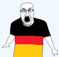 angry chris-chan clothes countrywar flag flag:germany germany glasses mustache open_mouth stubble transparent_background variant:cwcjak // 766x743 // 13.3KB