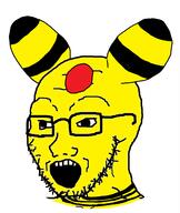 ampharos anime glasses open_mouth pokemon soyjak stubble variant:soyak video_game yellow yellow_skin // 813x963 // 57.6KB