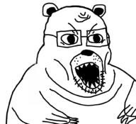 angry animal bear beard claws double_chin fat glasses sharp_teeth variant:unknown // 1000x911 // 147.5KB