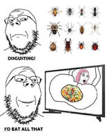 angry anus bug cereal closed_mouth female glasses pink_hair screen smile soyjak stubble text variant:gapejak variant:wojak wojak // 541x670 // 72.5KB