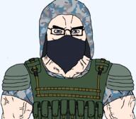 aryan aryan_chad bandana blue_eyes camouflage clear_sky eyebrows glasses hood hoodie mask muscular_male pauldron pouch stalker stalker_clear_sky subvariant:muscular_chud t_shirt transparent_background variant:chudjak vein vest white_skin // 1059x929 // 233.6KB