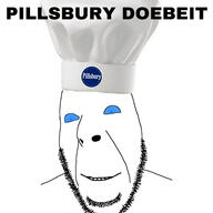 blue_sclera chef_hat clothes doebeit hat pillsbury_doughboy pun smile soyjak stubble variant:cobson // 3464x3464 // 618.8KB