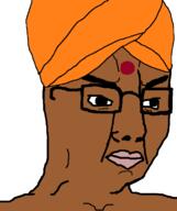 bindi brown_skin clothes glasses hat hinduism india indian soyjak thumbnail variant:chudjak // 645x770 // 21.1KB