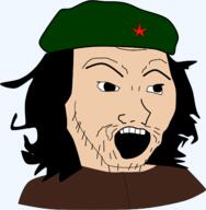 beret che_guevara clothes communism cuba hair hat military_beret open_mouth redraw soyjak stubble variant:soyak white_skin // 1523x1559 // 209.8KB