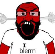 beard blerm clothes glasses looking_at_you open_mouth soyjak steam subvariant:science_lover white_background // 255x251 // 31.9KB