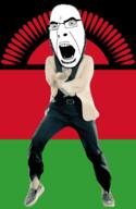 angry animated country dance flag flag:malawi full_body gangnam_style glasses irl malawi open_mouth soyjak stubble sun variant:cobson // 300x460 // 508.5KB