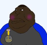 award badge blue blush brown_hair brown_skin eyes fat grey hair jake jakparty_soy lips looking_to_the_left mutt nigger nose shitskin subvariant:meximutt text ugly // 800x765 // 91.7KB