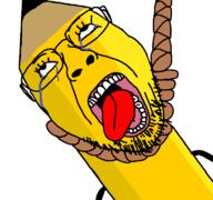 crying dead glasses hanging objectsoy open_mouth pencil rope sega stubble suicide variant:gapejak_front vidya wild_woody yellow_skin // 768x719 // 27.8KB