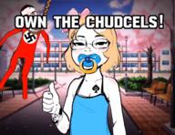 animated anime antifa arm cirno clothes dildo full_body fumo glasses globohomo hair hanging nazism open_mouth pacifier pan_african pan_african_flag queen_of_spades rope stubble subvariant:soylita text thumbs_up touhou tranny trans_rights transgender_flag variant:bernd variant:chudjak variant:gapejak video_game virtual_reality vr_headset // 600x462 // 3.3MB