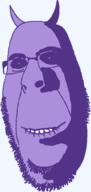 biting_lip demon emoticon evil glasses grin horn ominous purple_skin shadow smile soyjak stubble subvariant:hornyson variant:cobson // 477x1009 // 20.3KB