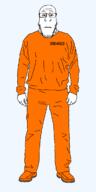 closed_mouth clothes full_body glasses neutral orange prisoner shoe soyjak stubble variant:markiplier_soyjak // 600x1200 // 30.1KB
