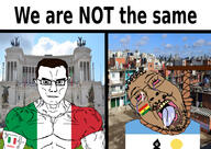 2soyjaks argentina arm bbc bolivia buff favela flag glasses italian_flag italy muscles open_mouth queen_of_spades soyjak spade sperm stubble subvariant:chudjak_front text variant:bernd variant:chudjak we're_not_the_same you're_the_same // 960x681 // 580.1KB