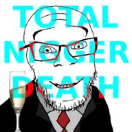 clothes cup glass glasses necktie soyjak stubble suit text total_nigger_death variant:feraljak wine // 1000x1000 // 178.1KB