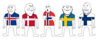 5soyjaks arm closed_mouth country denmark ear facing_front finland flag flag:denmark flag:finland flag:iceland flag:norway flag:sweden full_body glasses iceland norway open_mouth smile smirk stubble subvariant:henry subvariant:impish_front subvariant:pekka subvariant:sigurður sweden variant:gapejak variant:impish_soyak_ears variant:norwegian // 5196x2132 // 455.8KB