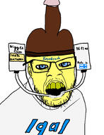 4chan angry bbc blue_eyes clothes crazed cuck cum drinking drinking_helmet ear finland flag glasses hat helmet keyed nigger open_mouth penis qa_(4chan) small_eyes soyjak star stubble text united_states variant:feraljak yellow_skin yellow_teeth // 1400x1829 // 782.3KB