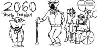 2060 balloon bowtie cane closed_mouth clothes ear glasses oekaki old oldfag open_mouth smile soyjak stubble suit text variant:chudjak variant:impish_soyak_ears variant:unknown wheelchair // 500x250 // 42.1KB