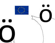 2soyjaks arm diaeresis european_union flag flag:european_union german_text hand letter pointing soyjak star_(symbol) text variant:two_pointing_soyjaks // 750x593 // 28.0KB