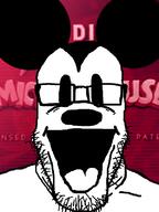 disney ear glasses mickey_mouse open_mouth soyjak stubble tongue variant:markiplier_soyjak // 600x800 // 160.6KB