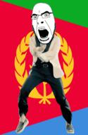 angry animated country dance eritrea flag full_body gangnam_style glasses irl open_mouth soyjak stubble variant:cobson // 300x460 // 505.9KB