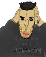 big_lips black_sclera clothes hair hat hoodie jewish_star judaism kippah mucus oh_my_god_she_is_so_attractive pig star_of_david stubble subvariant:euromutt text_to_speech variant:markiplier_soyjak yellow_skin // 1080x1345 // 676.4KB