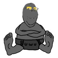 animated arm clothes crossed_arms diaper foot full_body gif glasses grey_skin hand leg piss poop poopjak sitting smile soot soot_colors soyjak soyjak_party stubble variant:wholesome_soyjak // 400x400 // 116.5KB