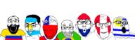 argentina beard blinking brazil chile closed_mouth clothes colombia country ear flag glasses grin hair looking_at_you multiple_soyjaks paraguay peru smile smug south_america stubble subvariant:science_lover uruguay variant:chudjak variant:el_perro_rabioso variant:feraljak variant:gapejak variant:markiplier_soyjak variant:nojak variant:tony_soprano_soyjak // 4100x1223 // 765.7KB