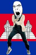angry animated cambodia country dance flag gangnam_style glasses open_mouth soyjak stubble variant:cobson // 300x460 // 506.0KB