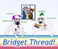 4chan aids angry badge blood bloodshot_eyes bridget closed_mouth clothes crying faggot gay glasses guilty_gear hair hanging holding_object homosexual i_love map_(pedophile) mohawk monkey_dance monkeypox neovagina open_mouth pedophile poop pride_flag protect_trans_kids purple_hair rope shaved smug soyjak stubble suicide text tongue tranny transgender_flag v_(4chan) variant:bernd variant:chudjak variant:soyak video_game yellow_teeth // 1182x1000 // 374.7KB