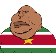 closed_mouth countrywar fat flag flag:suriname obese soyjak stubble suriname variant:meximutt // 888x849 // 24.2KB
