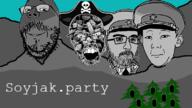 banner bloodshot_eyes captain_coal closed_mouth crying doll_(user) ear glasses kuz military_cap mount_rushmore mountain multiple_soyjaks neutral open_mouth outdoors pirate pirate_hat smile soot soyjak soyjak_party stubble tree variant:dolljak variant:feraljak variant:gapejak variant:kuzjak variant:markiplier_soyjak variant:soyak // 800x450 // 132.2KB