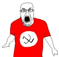 angry chris_chan clothes glasses mustache nazism open_mouth stubble swastika variant:cwcjak // 766x743 // 13.2KB