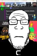 bald claymore_gaming closed_mouth clothes coomer discord eyebrows fallout fallout_new_vegas glasses gmod homestuck its_over logo nepeta_leijon nose sad soyjak stubble text tshirt variant:markiplier_soyjak vault_boy video_game wojak // 600x900 // 258.3KB