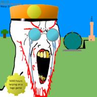 badge clothes crying ear glasses greg gregtech hat minecraft modding open_mouth penis soyjak stargate stubble teeth tree variant:soyak yellow_teeth // 1000x1000 // 339.7KB