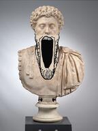 bust marcus_aurelius open_mouth rome soyjak statue stubble variant:markiplier_soyjak // 800x1067 // 812.6KB