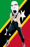 angry animated country dance flag full_body gangnam_style glasses irl open_mouth saint_kitts_and_nevis soyjak star stubble variant:cobson // 300x460 // 497.1KB