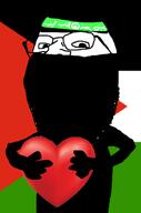 arab arm balaclava black body clothes eyes flag flag:palestine glasses green hamas headband heart hezbollah holding_heart holding_object islam palestine suit variant:gapejak // 414x625 // 59.7KB
