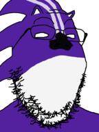 darkspine_sonic ear glasses no_eyes no_mouth open_mouth purple purple_skin sega snout sonic sonic_and_the_secret_rings sonic_the_hedgehog soyjak stubble variant:gapejak video_game // 600x800 // 36.2KB