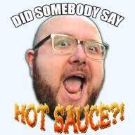 ear glasses hand hot_sauce irl open_mouth stubble text variant:hot_sauce // 800x800 // 714.1KB